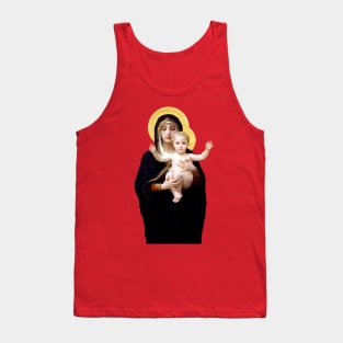 Madonna of the Lillies (Bouguereau) Transparent Background Design Tank Top